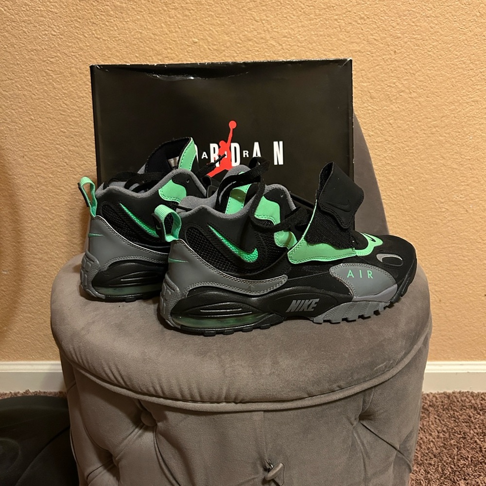 Nike Air Sneakers with Black and Green Accents